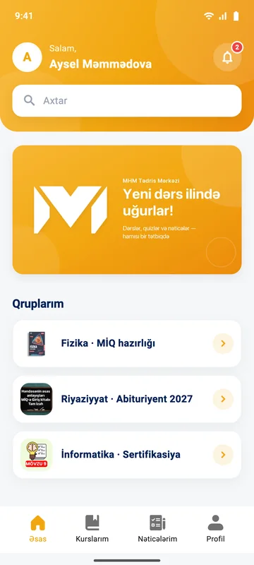MHM Kurs — Ana səhifə