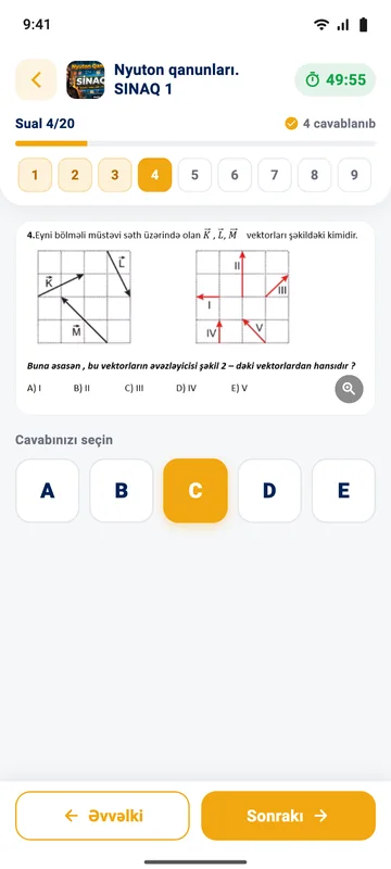 MHM Kurs — Sual ekranı